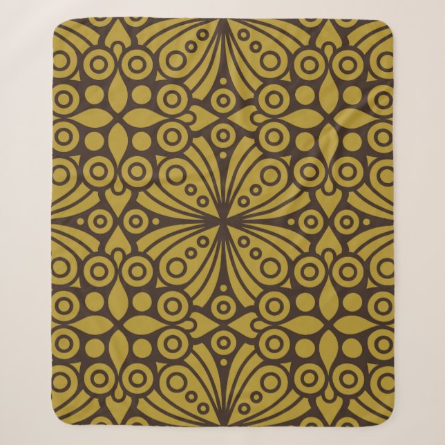 Floral Indian Pattern Layeredabstract, art, home d Sherpa Blanket (Front)