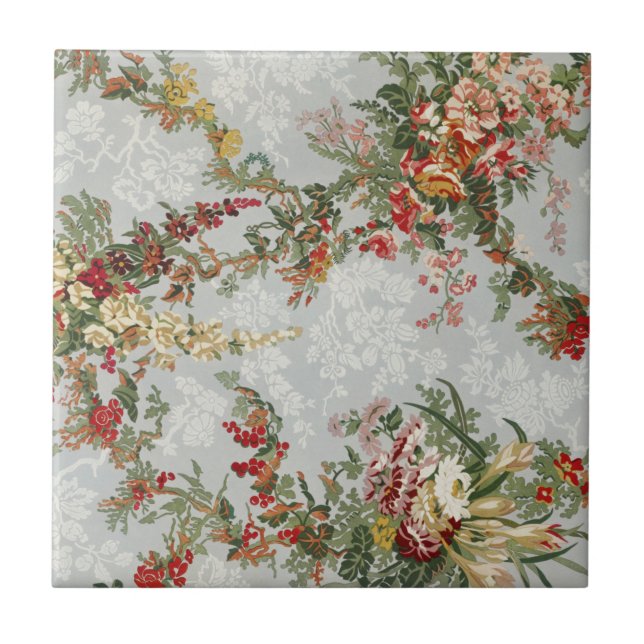 Floral Industrial arts of the 19th Century  Tile (Front)