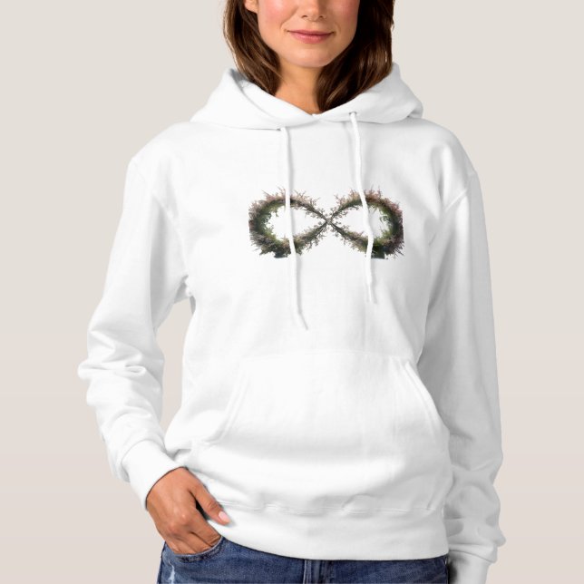 Floral Infinity Basic Hooded Sweatshirt – Eternal  (Front)
