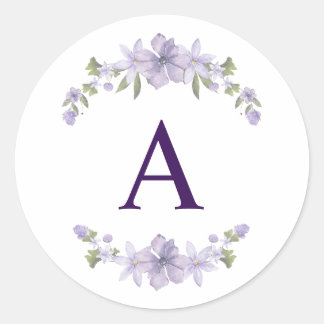 Floral Initial Sticker | Personalized Monogram