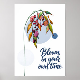 Floral Inspiration with Berries Poster