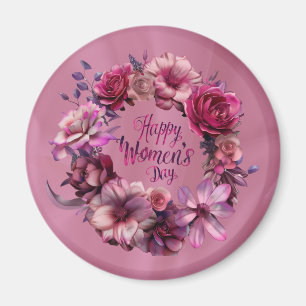 Floral International Women's Day 2025 Magnet