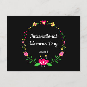 Floral International Womens Day Postcard