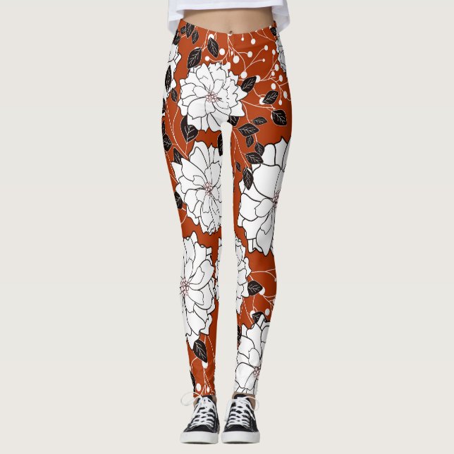 Floral Invitation: Abstract Wedding Leggings (Front)