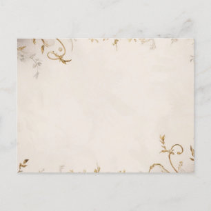 Floral invitation postcard
