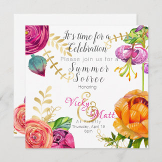 floral invite brunch party shower birthday