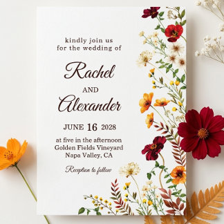 Floral invite | Elegant Wedding Invitation