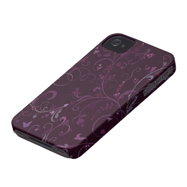Floral iPhone 4/4S Case Mate Case (Bottom)