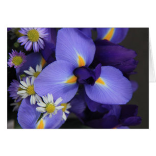 Floral, Iris and Mini Daisy, Blank Notes
