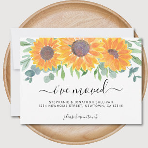 Floral I've Moved Moving Announcement Card