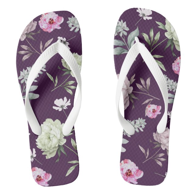 Floral  jandals (Footbed)