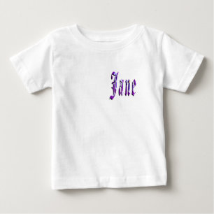 Floral "Jane" Name, Baby Tshirt