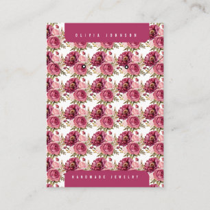 Floral Jewelry Display Cards