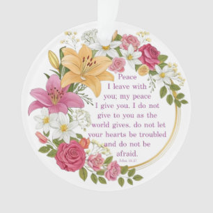Floral John 14:7 Ornament