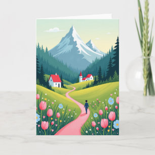 Floral Journey Birthday Card