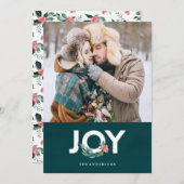 Floral Joy Holiday Photo Card (Front/Back)