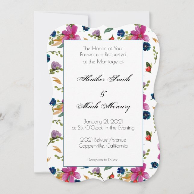 Floral Joyeaux Signature Invitations (Front)
