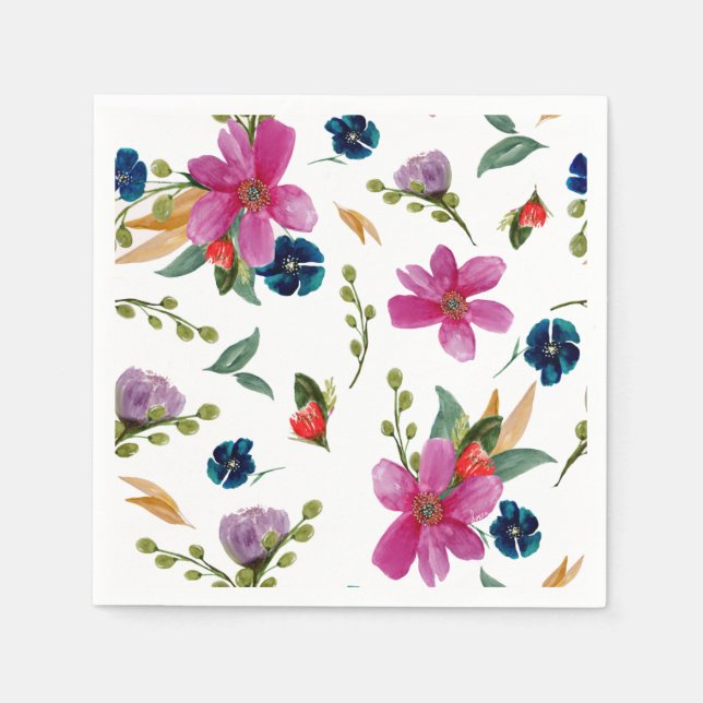 Floral Joyeaux Signature Napkins (Front)