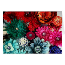 Floral Kaleidescope Blank Note Card