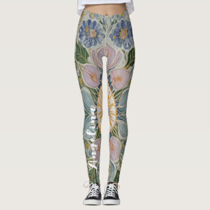 Floral Kaleidoscope Personalised Leggings