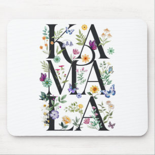 Floral Kamala Botanical Kamala Harris 2024 Madam P Mouse Pad