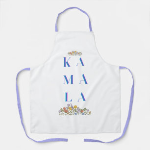 Floral Kamala Harris All-Over Print Apron, Medium Apron