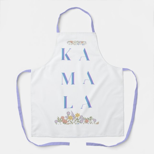 Floral Kamala Harris Apron (Front)