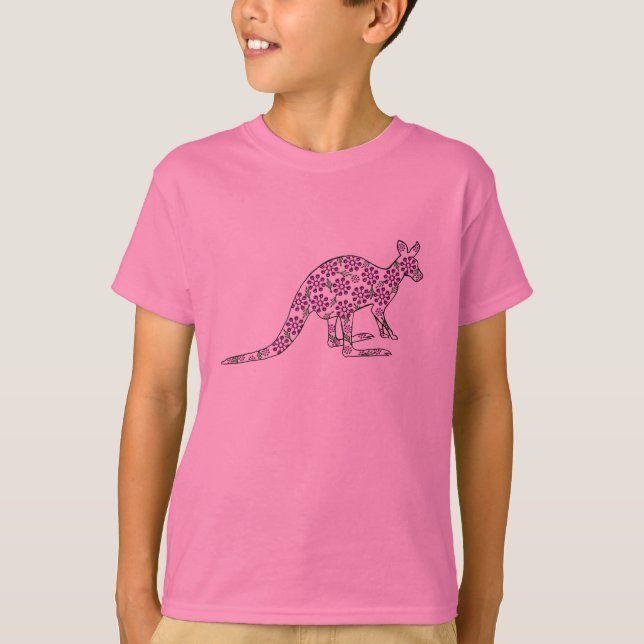 Floral Kangaroo T-Shirt (Front)