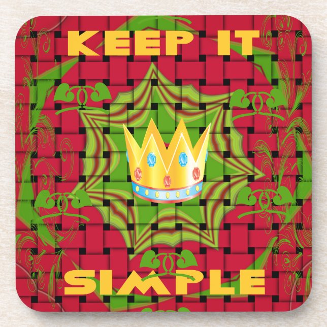 Floral Keep it simple Coaster (Front)