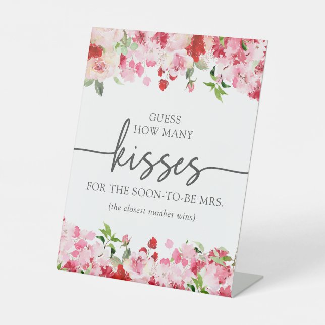 Floral Kisses Bridal Sign (Front)