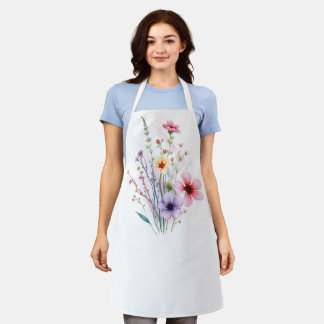Floral Kitchen Apron – Elegant Cooking Wear