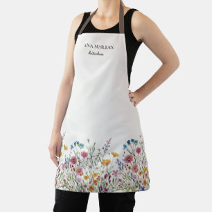 Floral Kitchen Wildflower Personalised Apron