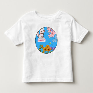 Floral Kitty Cuteness Baby T-Shirt
