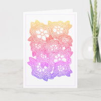 FLORAL KNIT Birthday Card