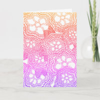 FLORAL KNIT Birthday Card II