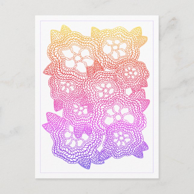 FLORAL KNIT Postcard  (Front)