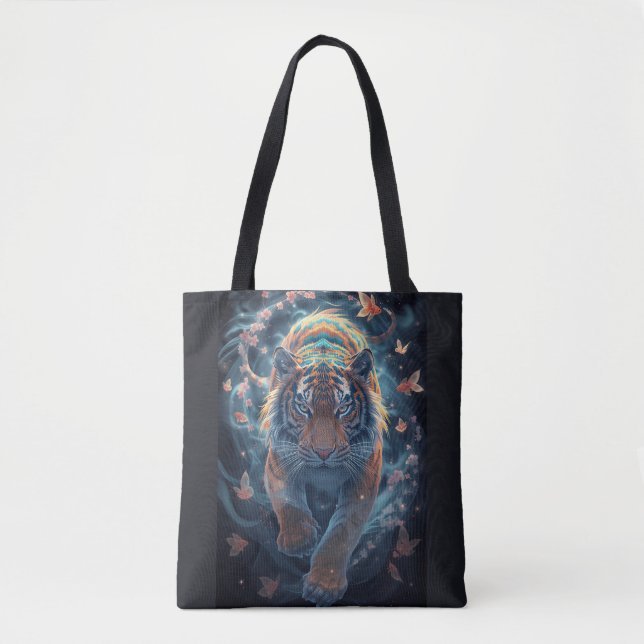 Floral & Koi Dream Design Tote Bag (Front)