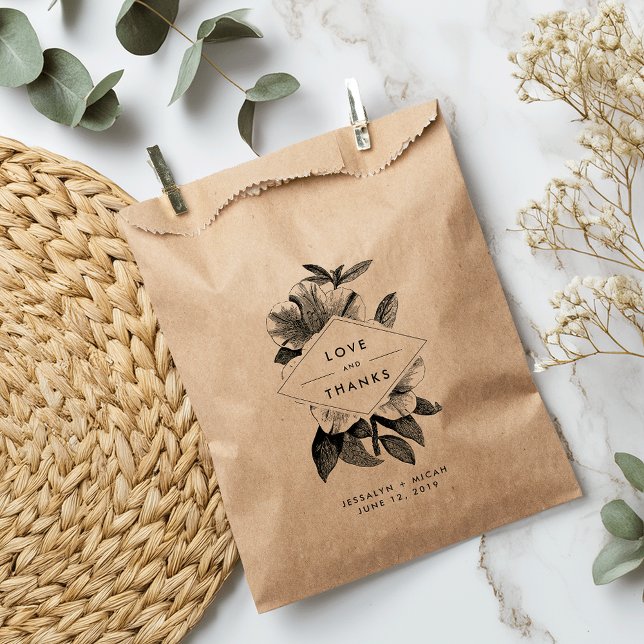 Floral Kraft Wedding Favour Thank You Favour Bags (Creator Uploaded)