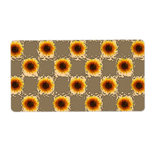 Floral Labels Sunflower