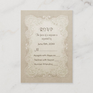 Floral Lace Butterfly Wedding Enclosure Card