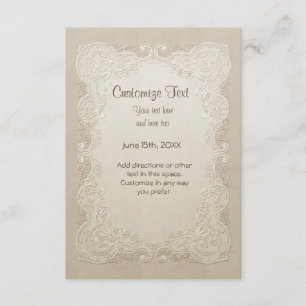 Floral Lace Butterfly Wedding Invitation