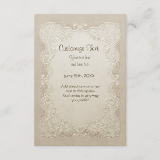 Floral Lace Butterfly Wedding Invitation