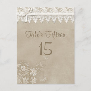 Floral Lace Butterfly Wedding Postcard