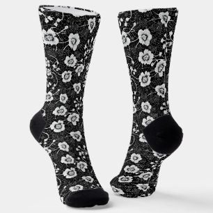 Floral Lace Intricate Pattern Socks