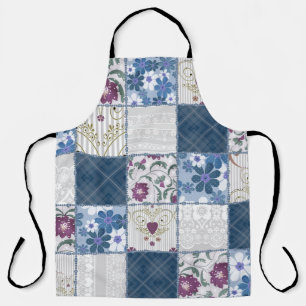 Floral Lace: Patchwork Seamless Background. Apron
