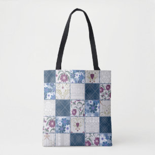 Floral Lace: Patchwork Seamless Background. Tote Bag