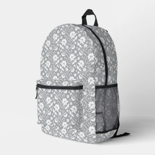 Floral Lace Pattern Printed Backpack