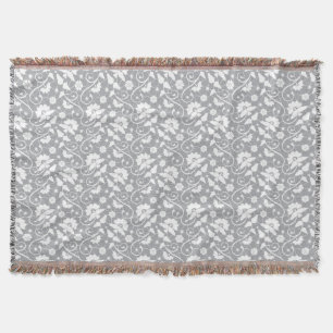 Floral Lace Pattern Throw Blanket