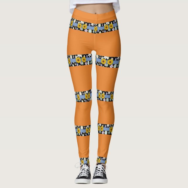 Floral ladies long leggings (Front)
