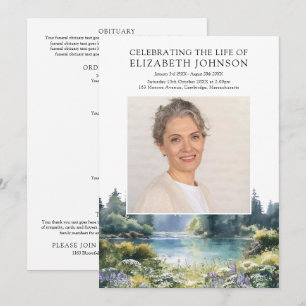 Floral Lake Memorial Funeral Order Of Service Programme